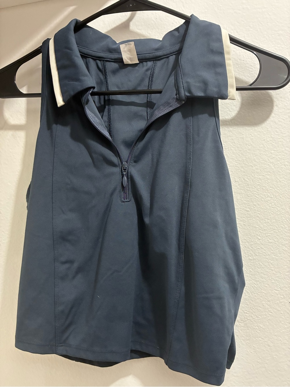 Old Navy Navy Tank Polo with White Collar Trim